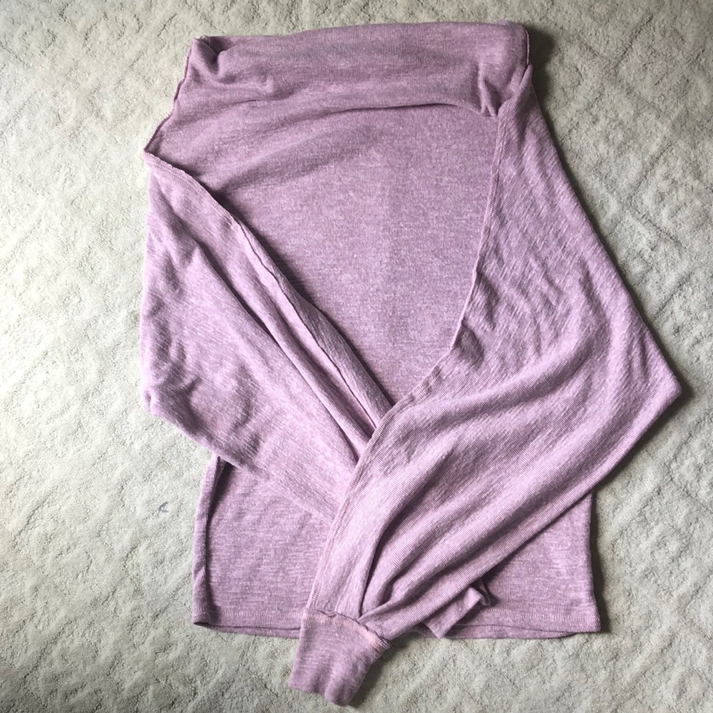 Free People Medium Off Shoulder Purple Top